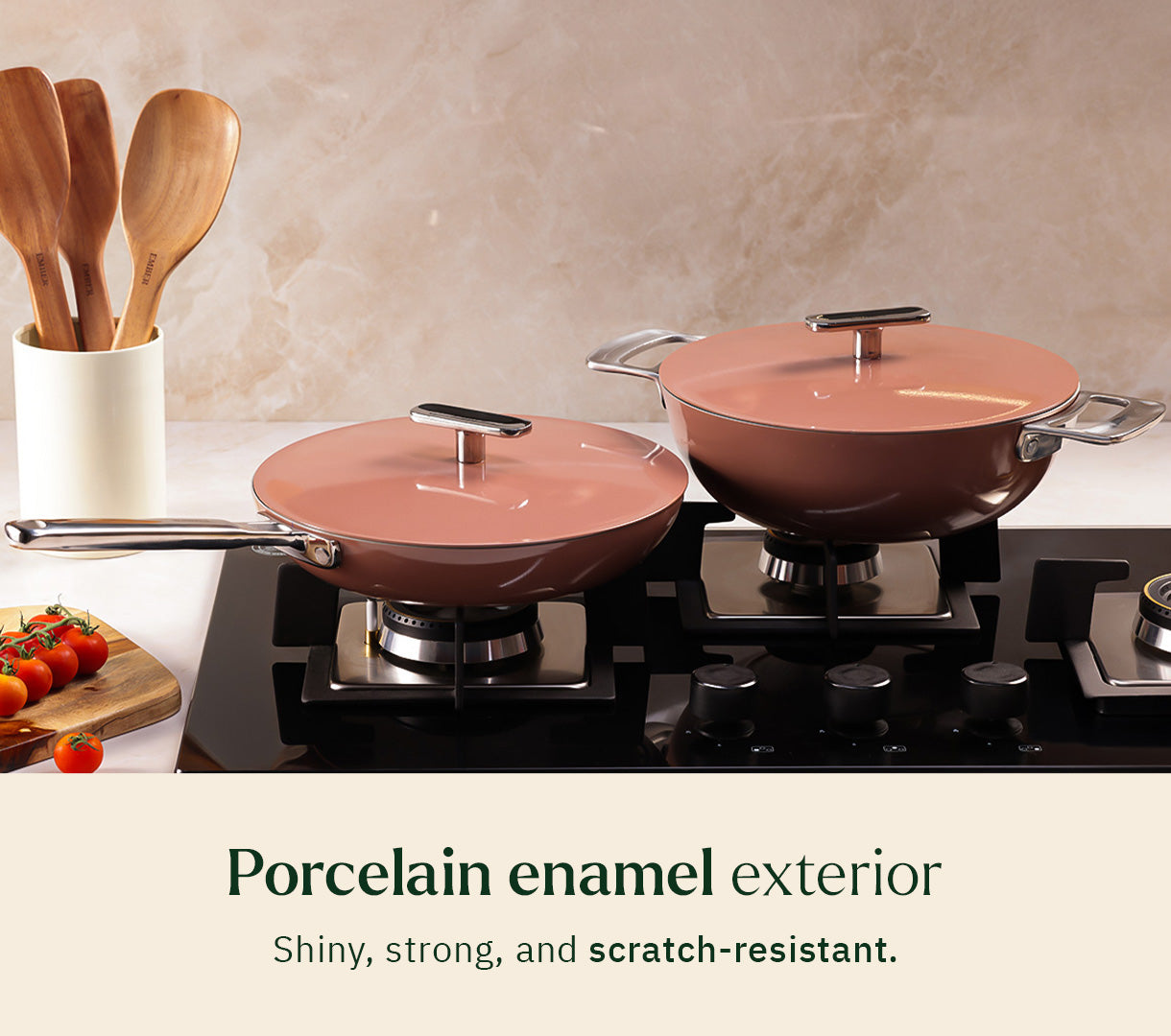 Complete Cookware Set (4-Piece) Without Storage - Jaipur Terracotta